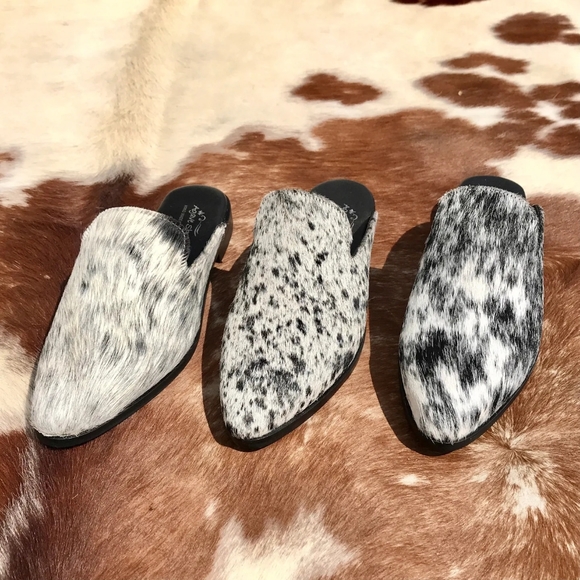 Cowhide Mules - Picture 2 of 3